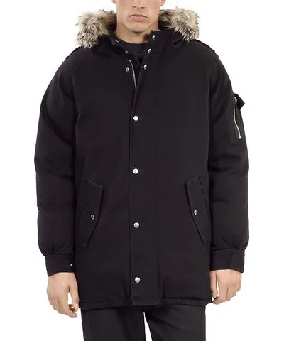 The Kooples Faux Fur Trim Hooded Parka