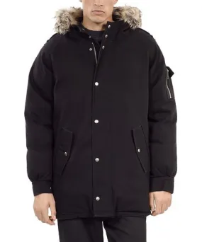 The Kooples Faux Fur Trim Hooded Parka