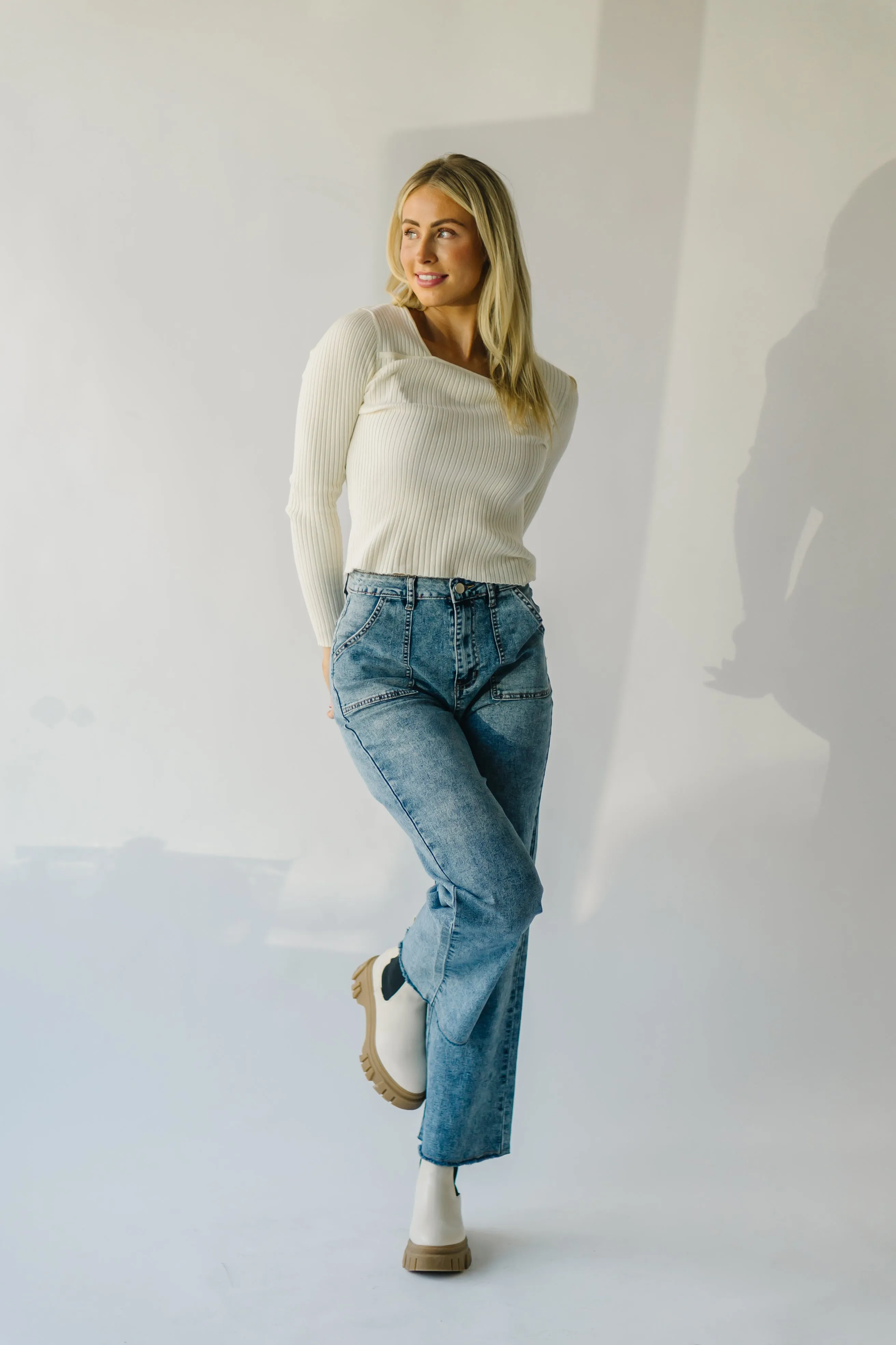 The Pikesville Ribbed Sweater in Ivory