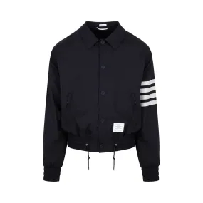 Thom Browne 4-Bar Stripe Drawstring Waist Bomber Jacket