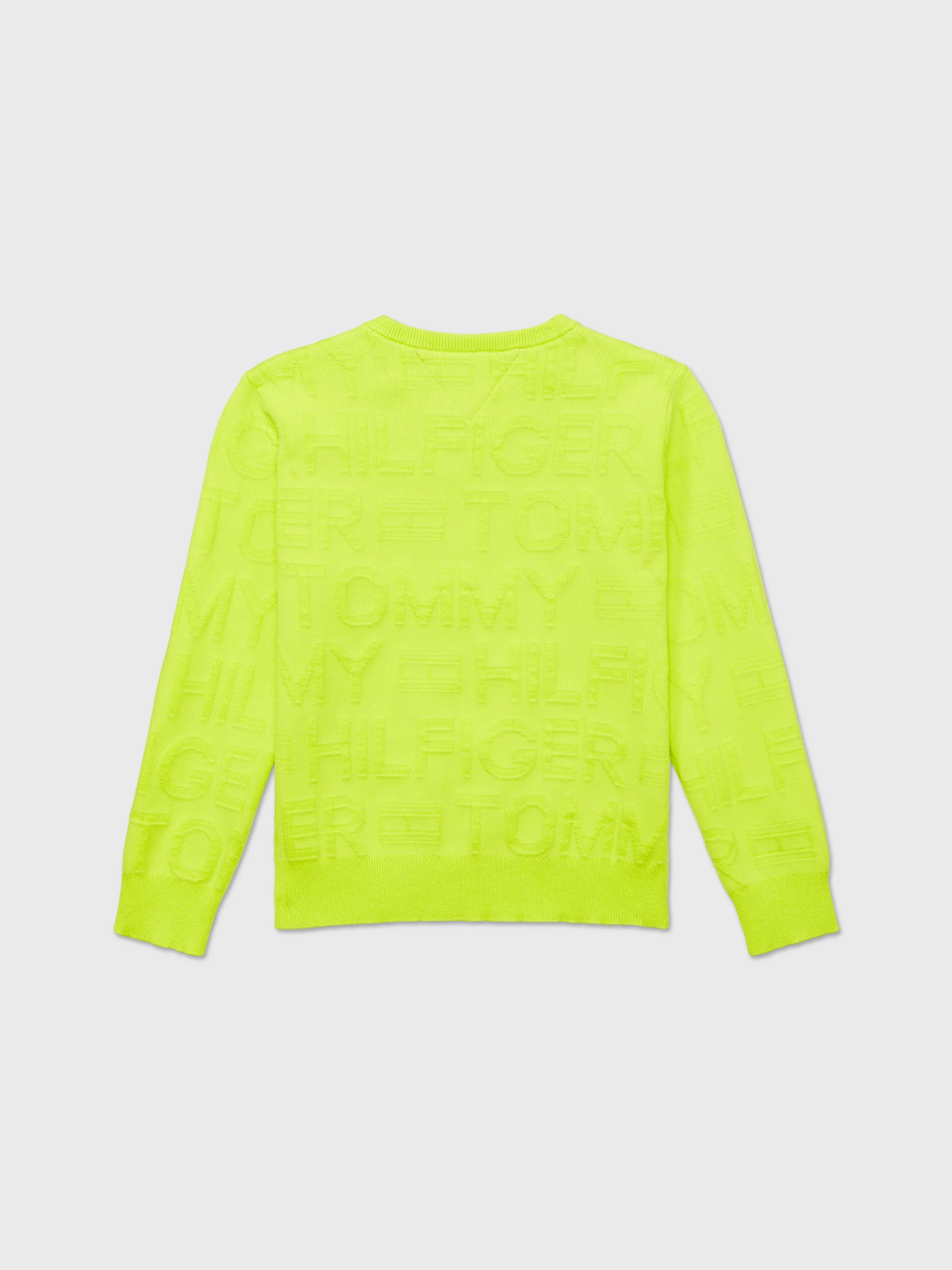 Tommy Jacquard Sweater (Kids) - Neo Lime