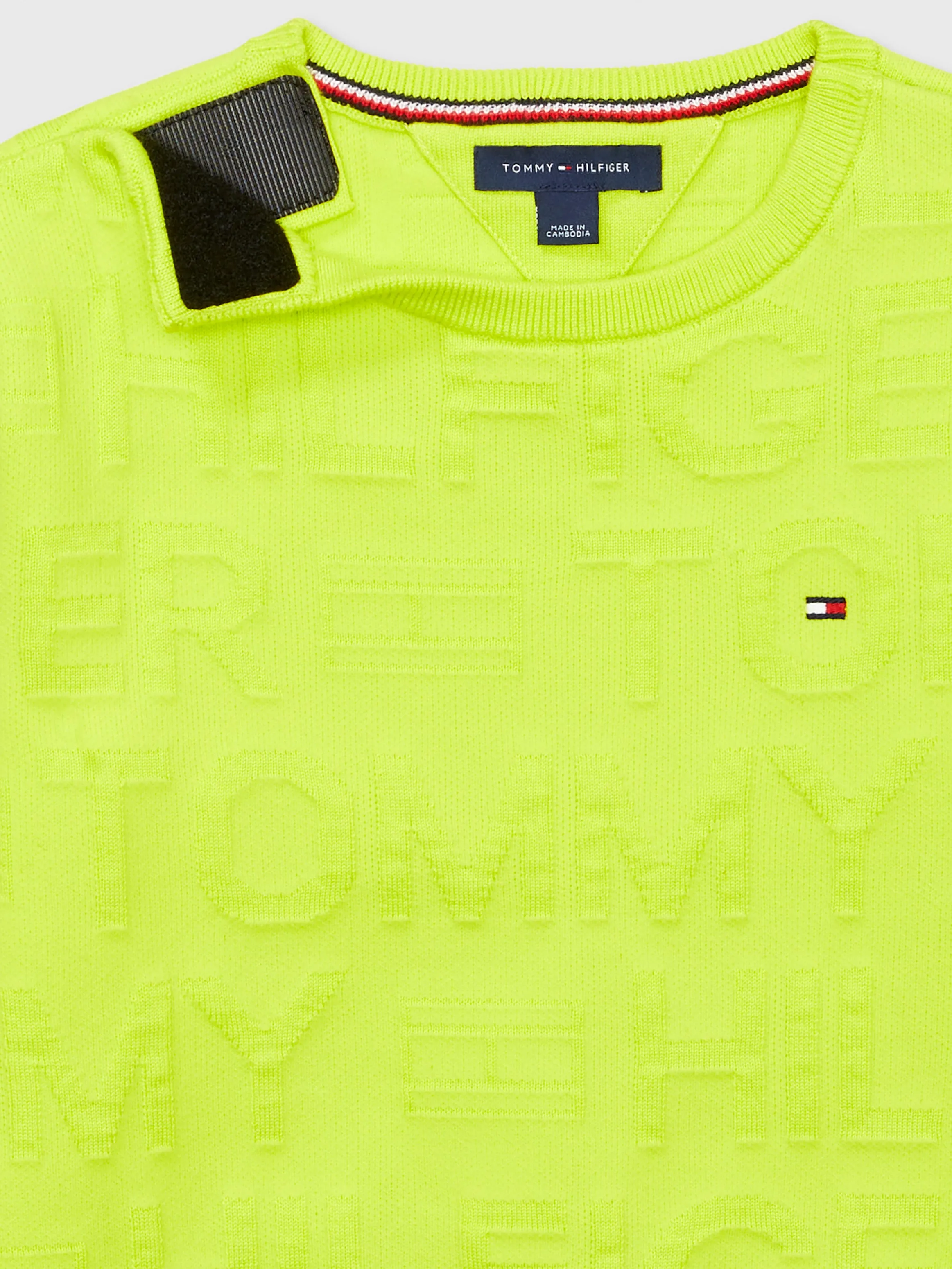 Tommy Jacquard Sweater (Kids) - Neo Lime