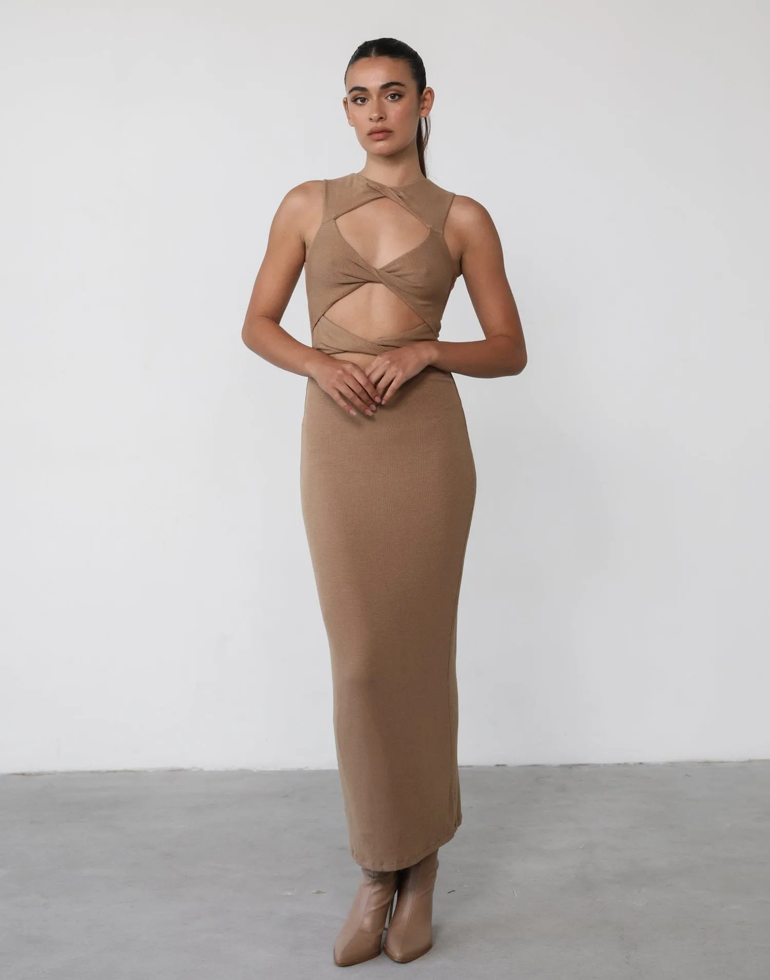 Topaz Maxi Dress (Tan)