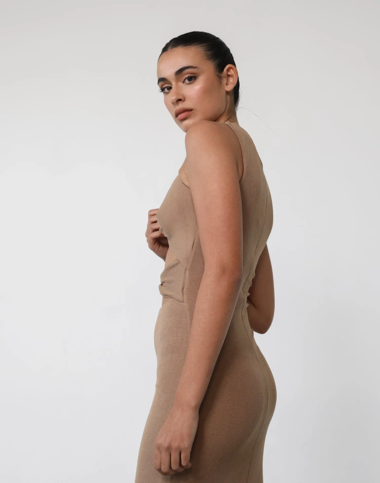 Topaz Maxi Dress (Tan)