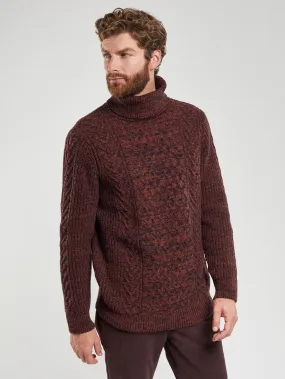 Turtleneck Sweater - Deep Paprika Melange