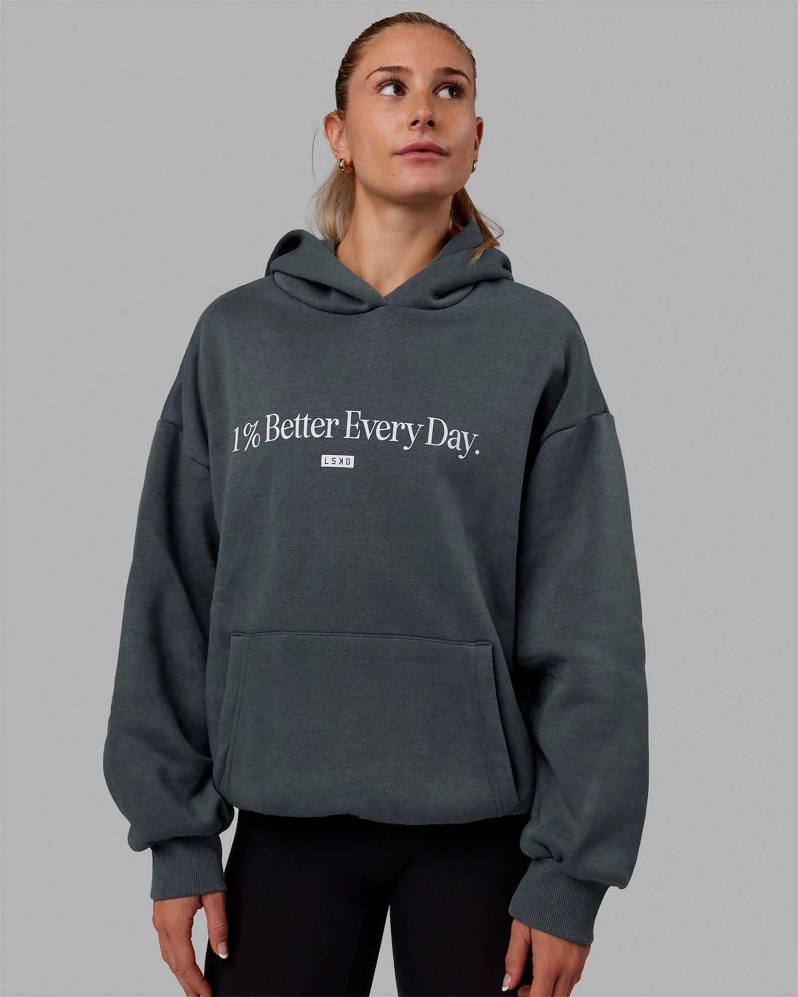 Unisex 1% Better Hoodie Oversize - Storm-White