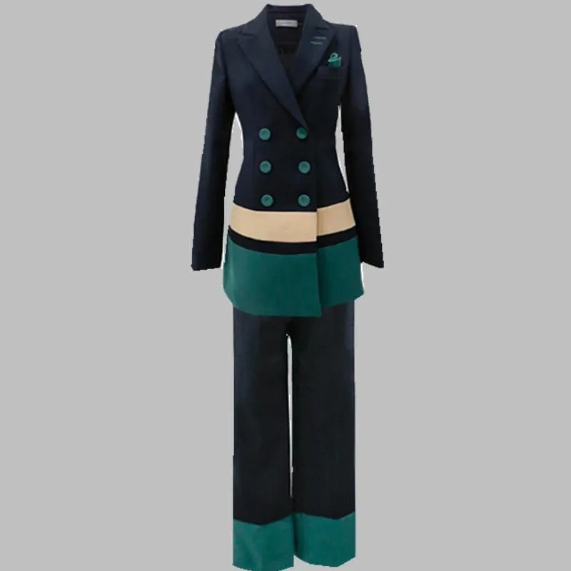 Women Patchwork Business Pantsuit