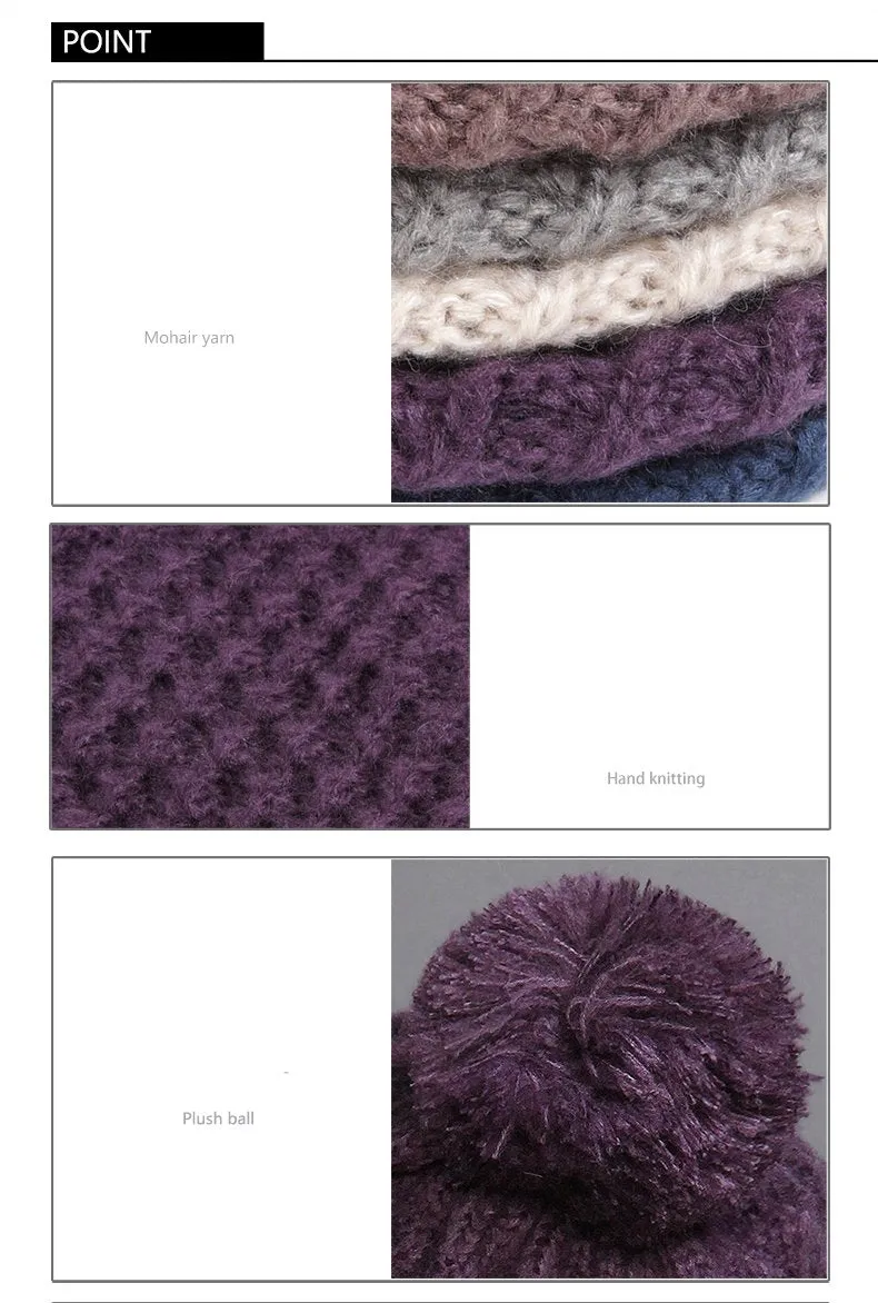 Women's Autumn Winter Knitted Elegant Casual Fashion Scarf Sets & Hats