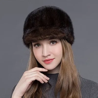 Women's Casual Winter Warm Luxurious Fashion Natural Real Fur Hat