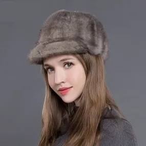 Women's Casual Winter Warm Luxurious Fashion Natural Real Fur Hat