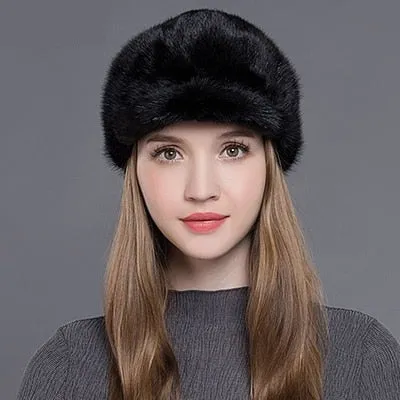 Women's Casual Winter Warm Luxurious Fashion Natural Real Fur Hat