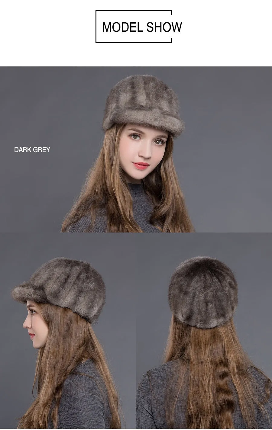 Women's Casual Winter Warm Luxurious Fashion Natural Real Fur Hat