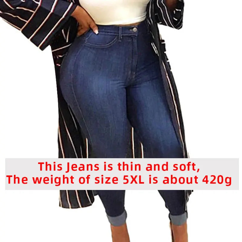 Women's Fashion Casual High Waist Super Elastic Skinny Jeans Pants