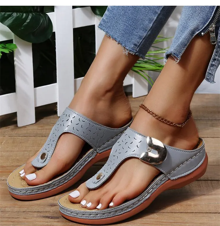 Women's Fashion Casual Open Toe Outdoor Walking Slip-On Sandals