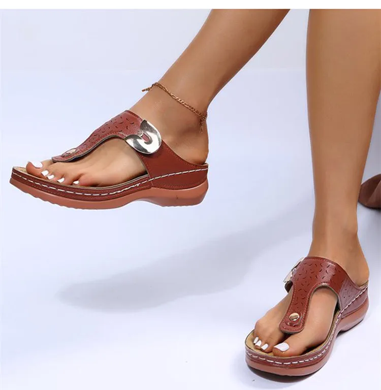 Women's Fashion Casual Open Toe Outdoor Walking Slip-On Sandals