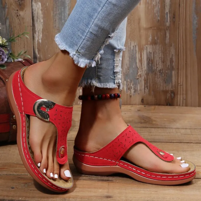 Women's Fashion Casual Open Toe Outdoor Walking Slip-On Sandals