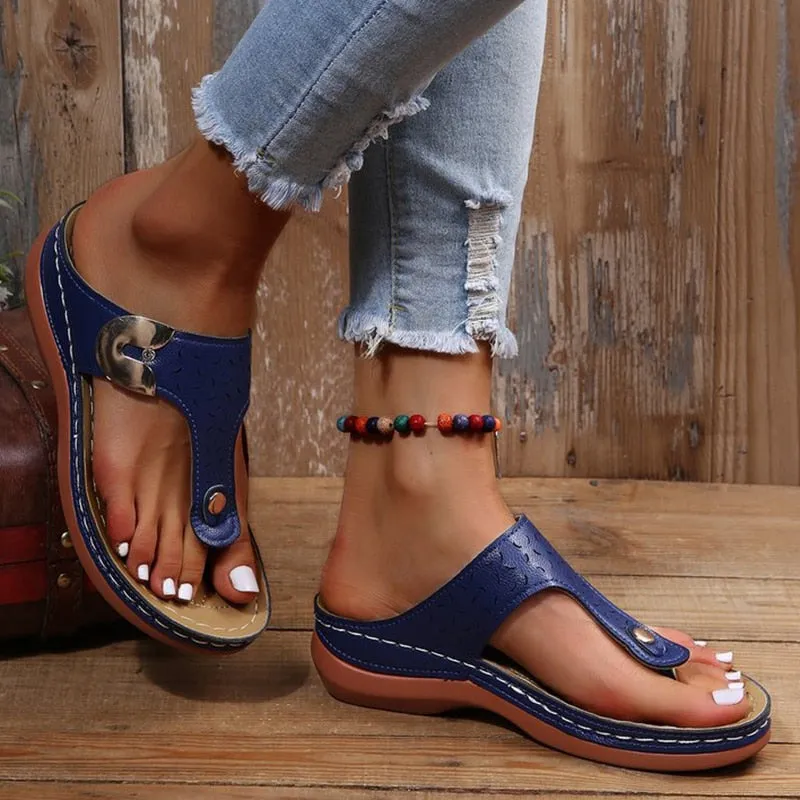 Women's Fashion Casual Open Toe Outdoor Walking Slip-On Sandals