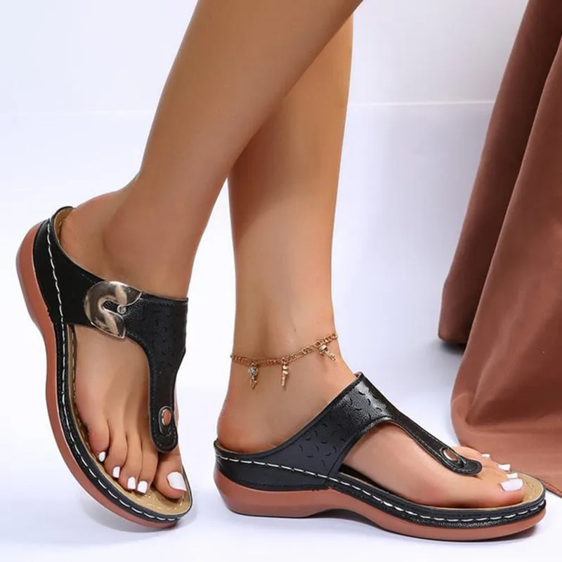 Women's Fashion Casual Open Toe Outdoor Walking Slip-On Sandals