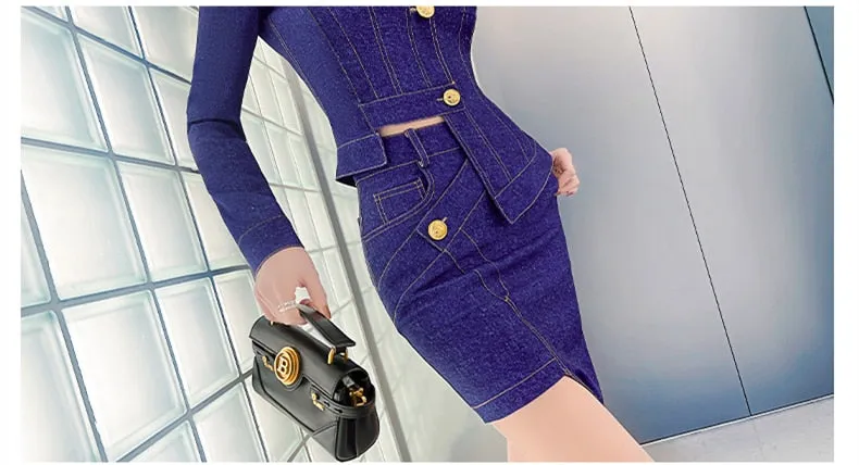 Women's Fashion Office Casual Polyester Knee-Length Two Piece Suit