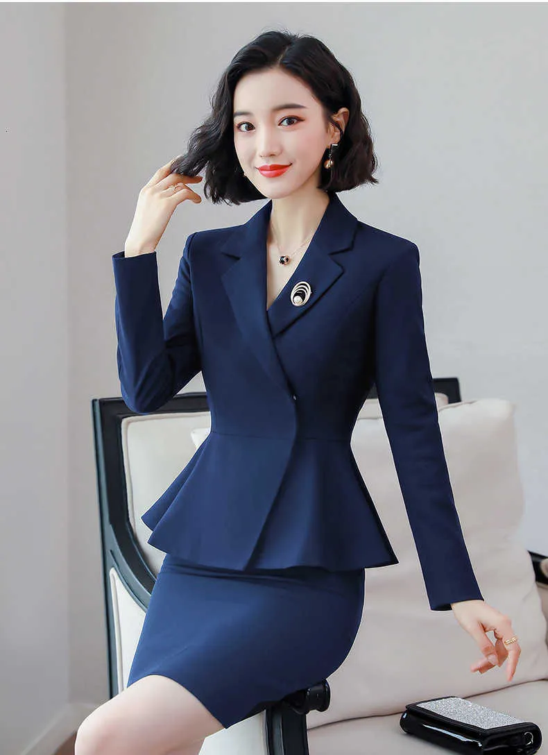 Women's Formal Office Wear Business Suits with Jacket and Skirt