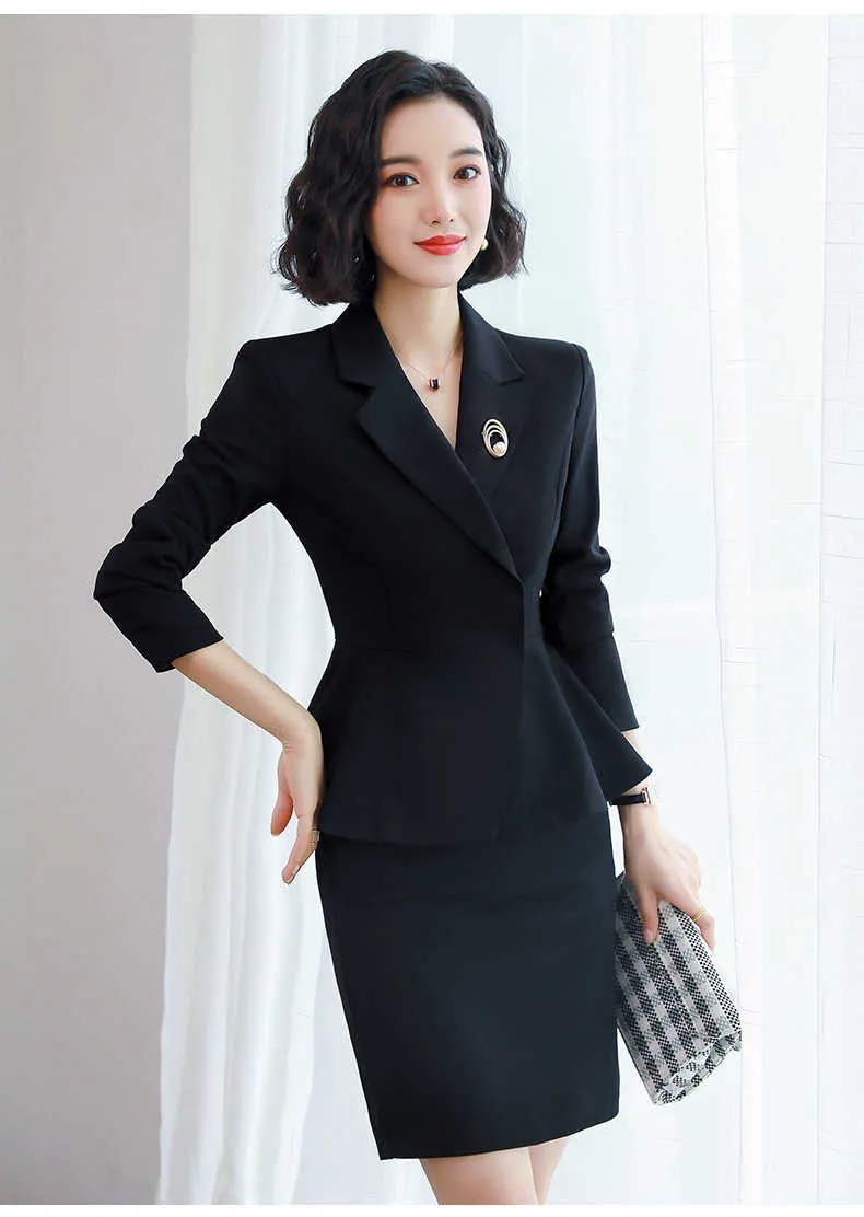 Women's Formal Office Wear Business Suits with Jacket and Skirt