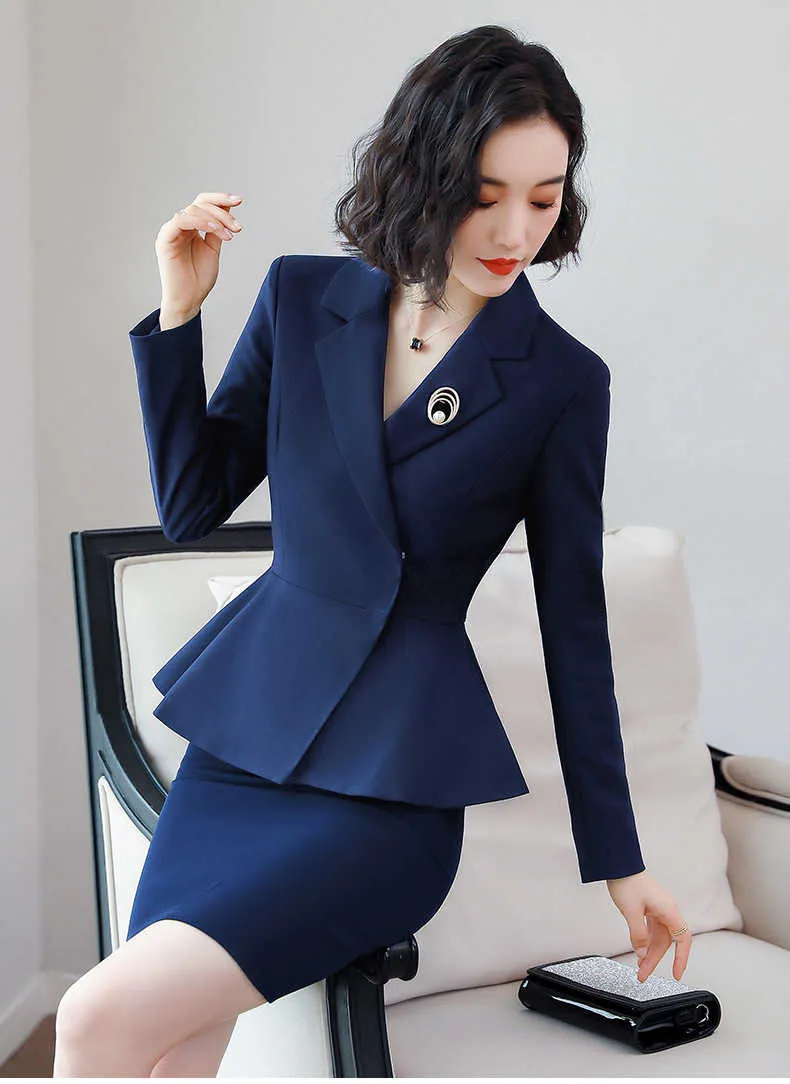 Women's Formal Office Wear Business Suits with Jacket and Skirt