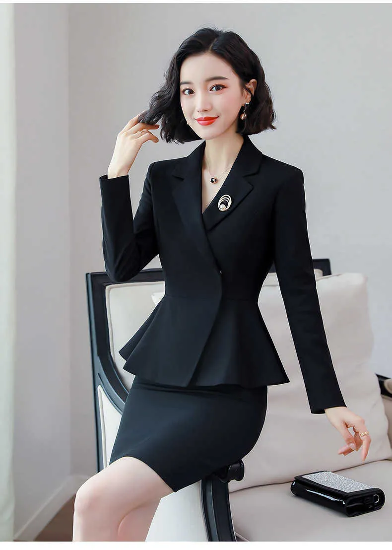 Women's Formal Office Wear Business Suits with Jacket and Skirt