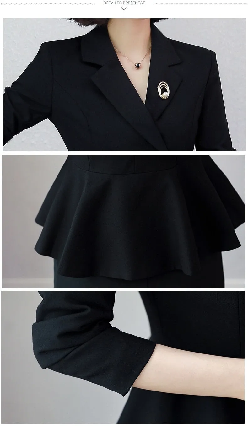 Women's Formal Office Wear Business Suits with Jacket and Skirt