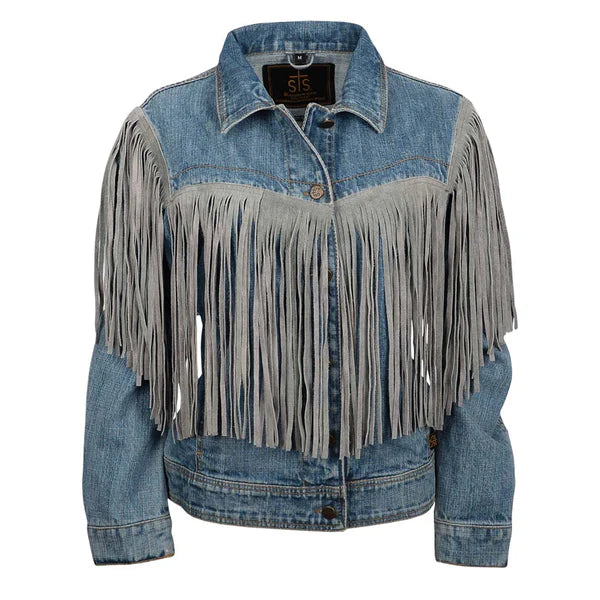 Women's STS Gretchen Denim Fringe Jacket