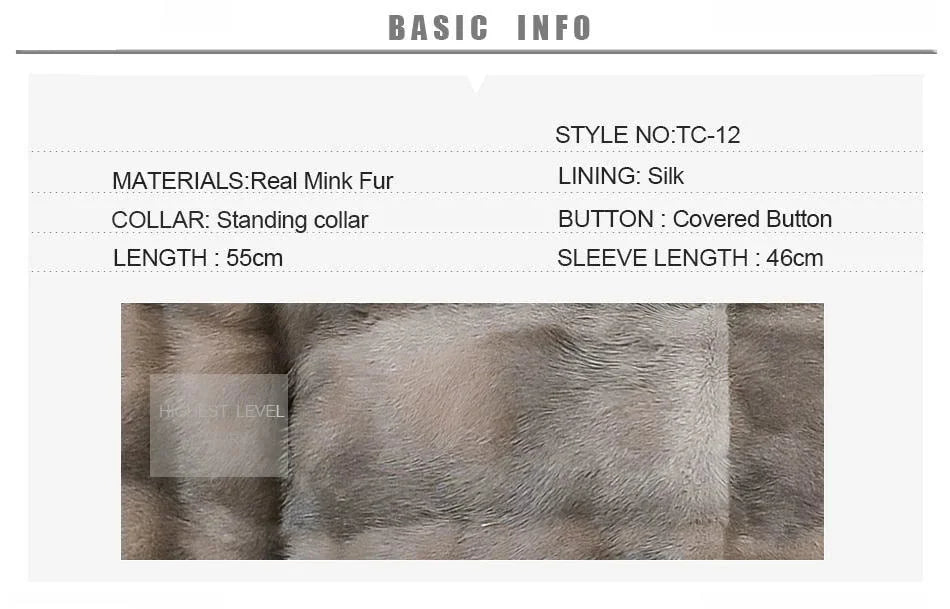 Women's Winter Leisure Fashion Natural Mink Fur Striped Jackets