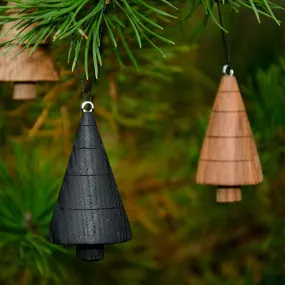 Wooden Christmas Tree Ornaments  / Decorations (Pack of 3)