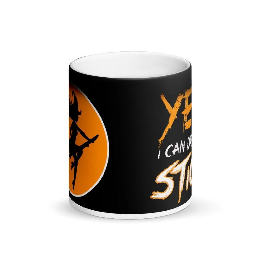 Yes i can drive stick Halloween Mug, Halloween Mug Gift, Halloween ideas, black halloween Mug || Matte Black Magic Mug